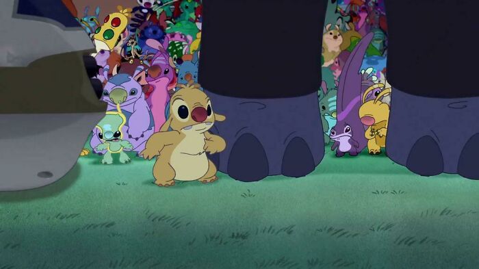 Leroy & Stich (2006) Just Before The Final Battle Between Stitches Cousins And An Army Of Leroys, Timon And Pumbaa Can Be Seen In The Background