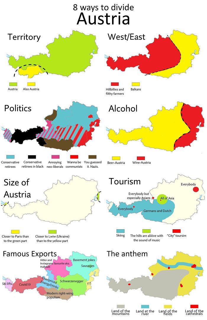 Satirical Map Of Austria