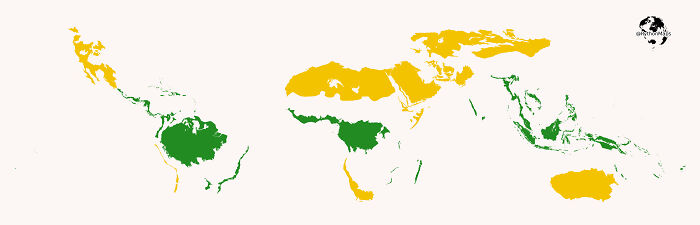 Tropical Rainforest vs. Desert! This Map Shows The Global Distribution Of Tropical Rainforests And Deserts (I Have Excluded Polar Deserts!) - Would Be Interesting To See How Different This Is In 10 Years Time