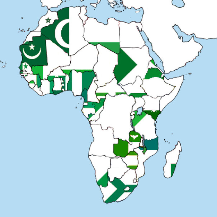 Africa But Only The Green Part Of Flags