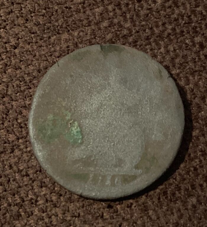 1718 George I Halfpenny Found Metal Detecting