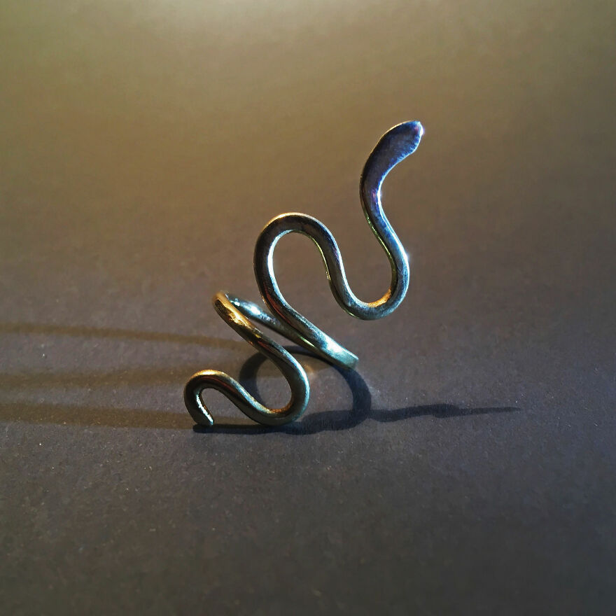 Grass Snake Brass Ring