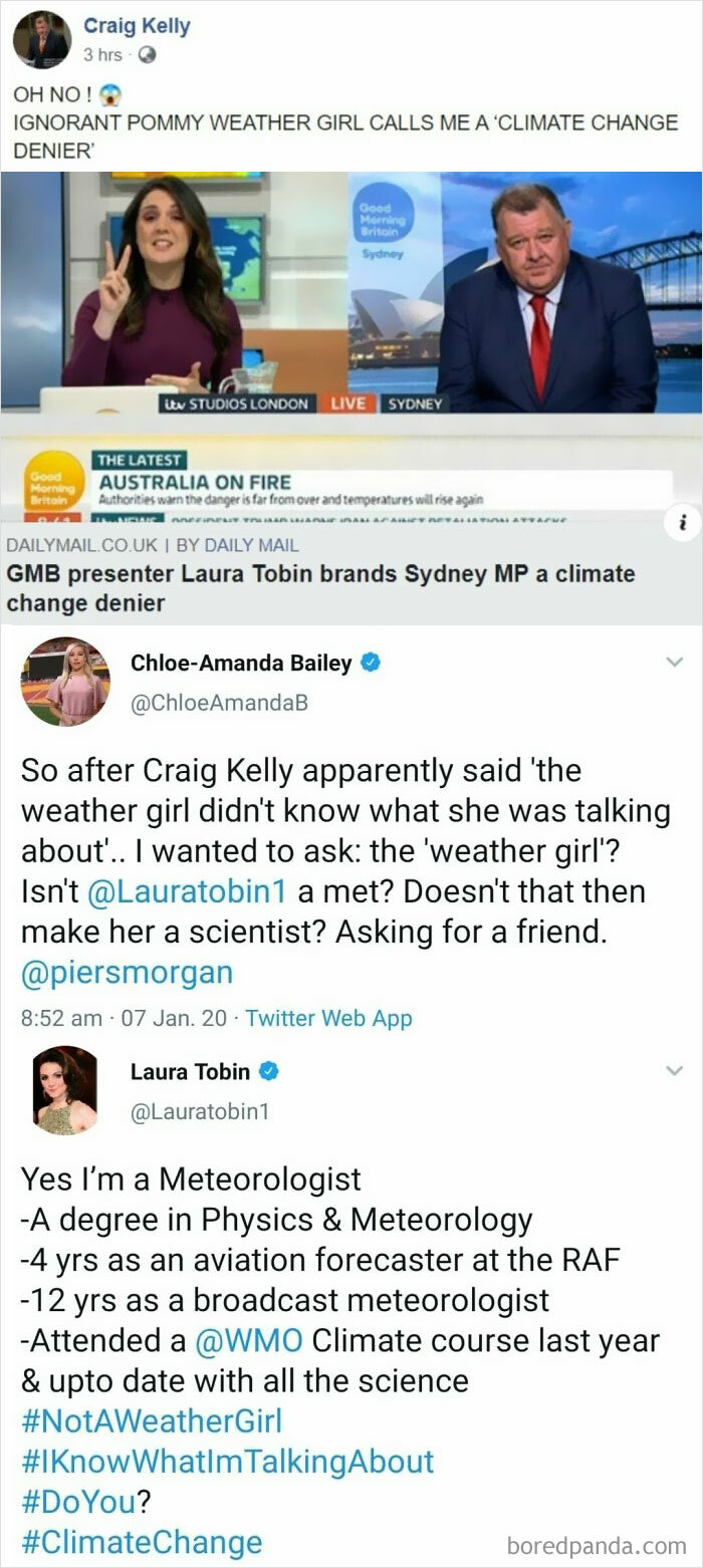 Whether A Weather Girl Or Not, This Was A Good Take Down