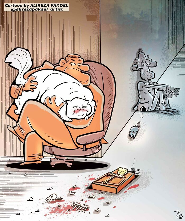 41 Illustrations That Question Modern Society By An Iranian Artist