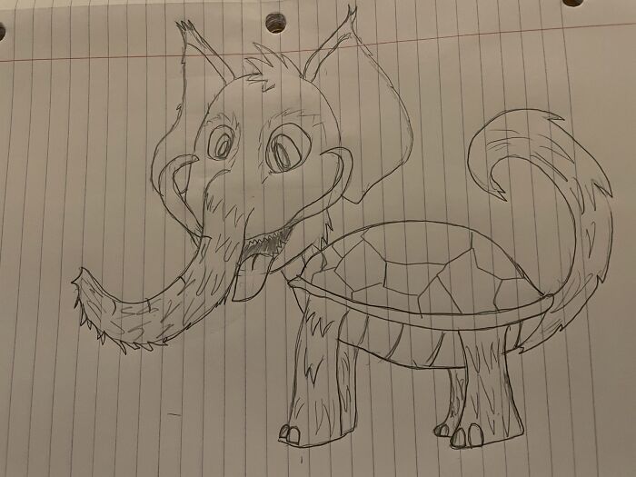 Wooly Mam-Pup-Urtle, Part Wooly Mammoth, Part Dog, Part Turtle