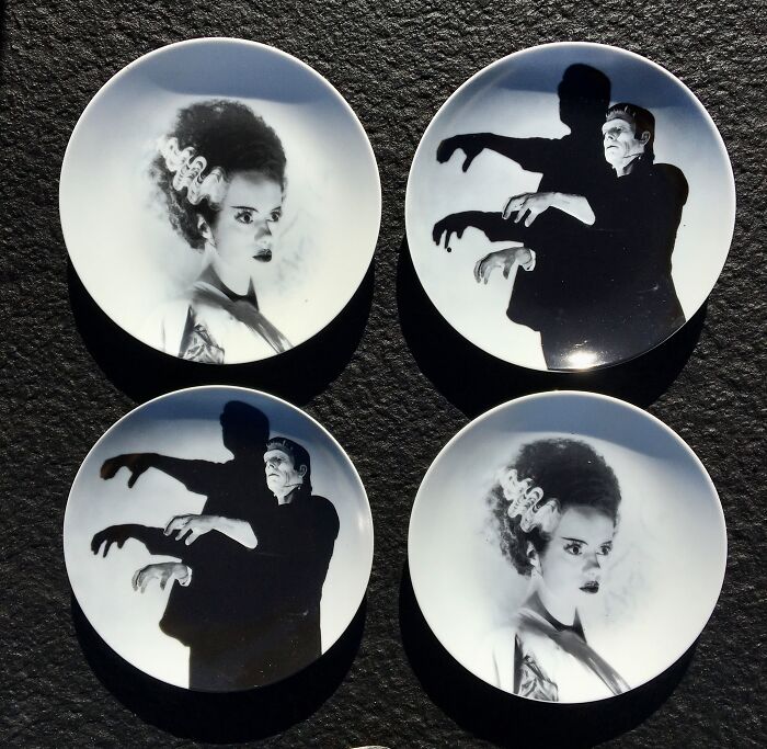 I Know Halloween Is Over, But I Am Going To Sneak These Salad Plates Into My Everyday Dishes And See How Long It Takes For My Husband To Say Something