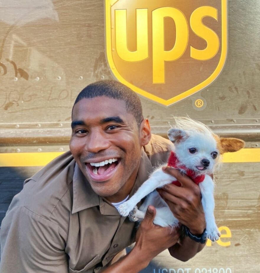 Delivery Man Continues To Take Breaks On The Way To Take Pictures And Pet The Dogs He Meets (New Pics)