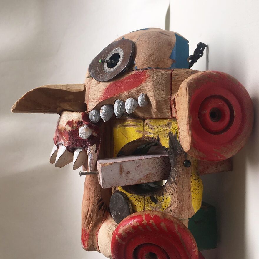 I Made Masks And Faces From Reclaimed Materials I Made Masks And Faces From Reclaimed Materials