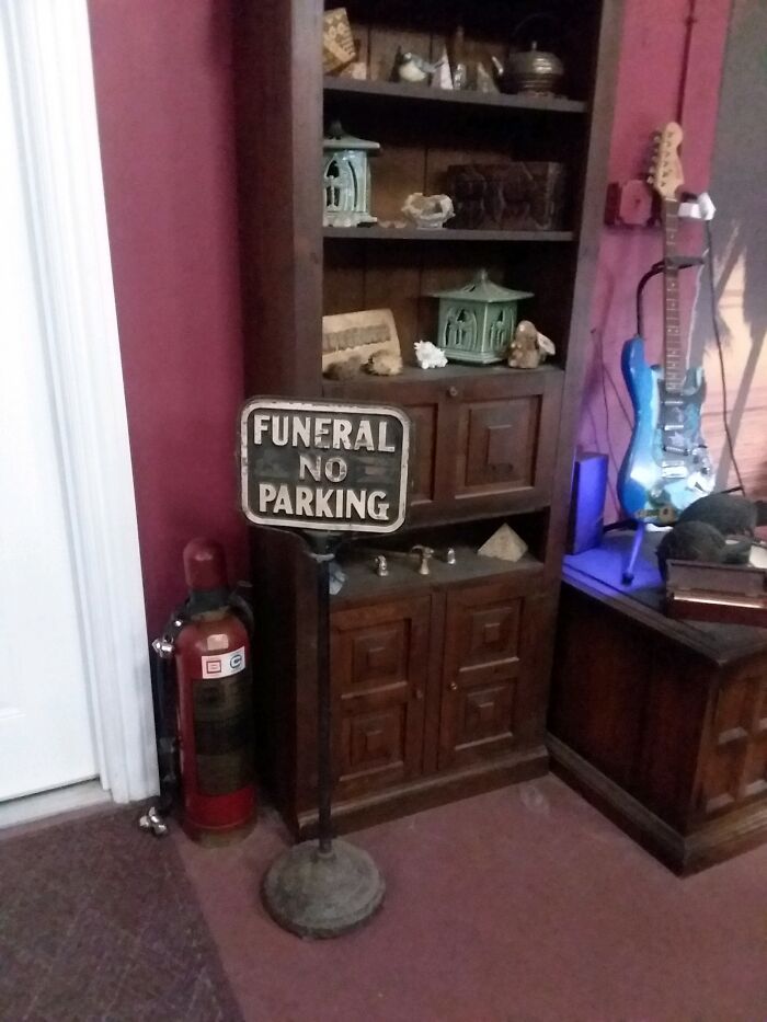 Antique Sign & Fire Extinguisher