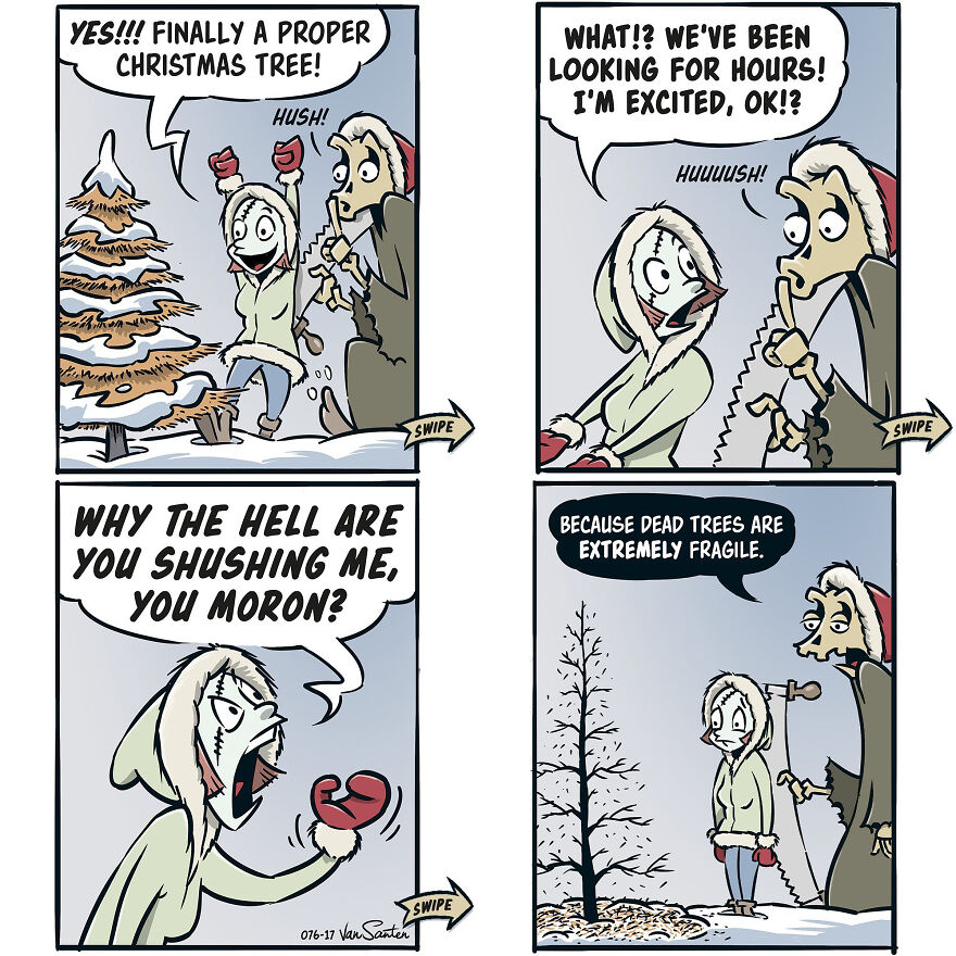 Artist Creates Funny Comics About A Girl's Afterlife