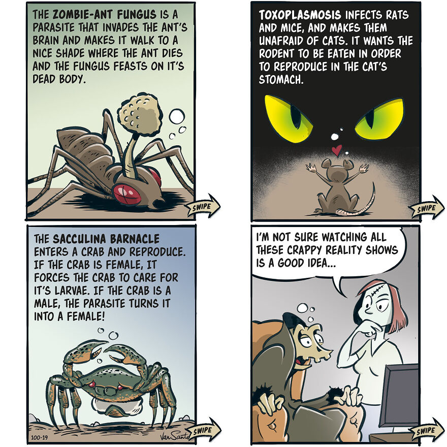 Artist Creates Funny Comics About A Girl's Afterlife