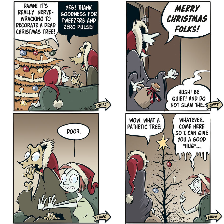 Artist Creates Funny Comics About A Girl's Afterlife