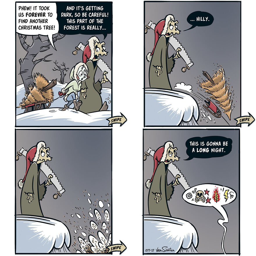 Artist Creates Funny Comics About A Girl's Afterlife