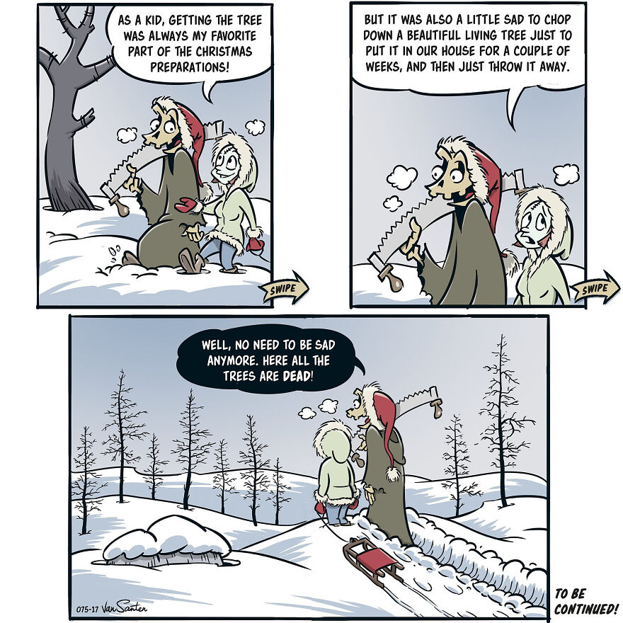 Artist Creates Funny Comics About A Girl's Afterlife