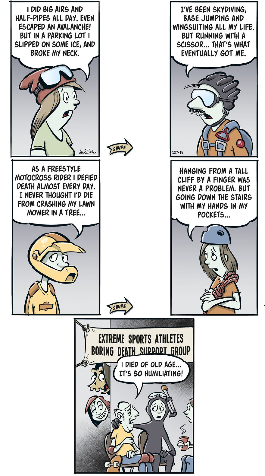 Artist Creates Funny Comics About A Girl's Afterlife