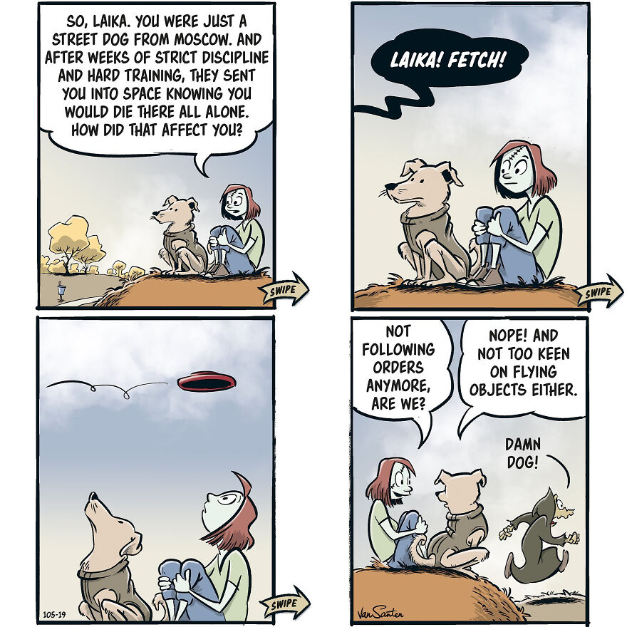 Artist Creates Funny Comics About A Girl's Afterlife