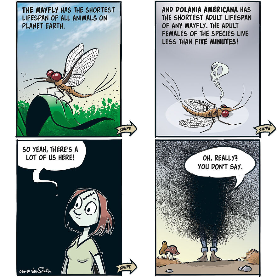 Artist Creates Funny Comics About A Girl's Afterlife