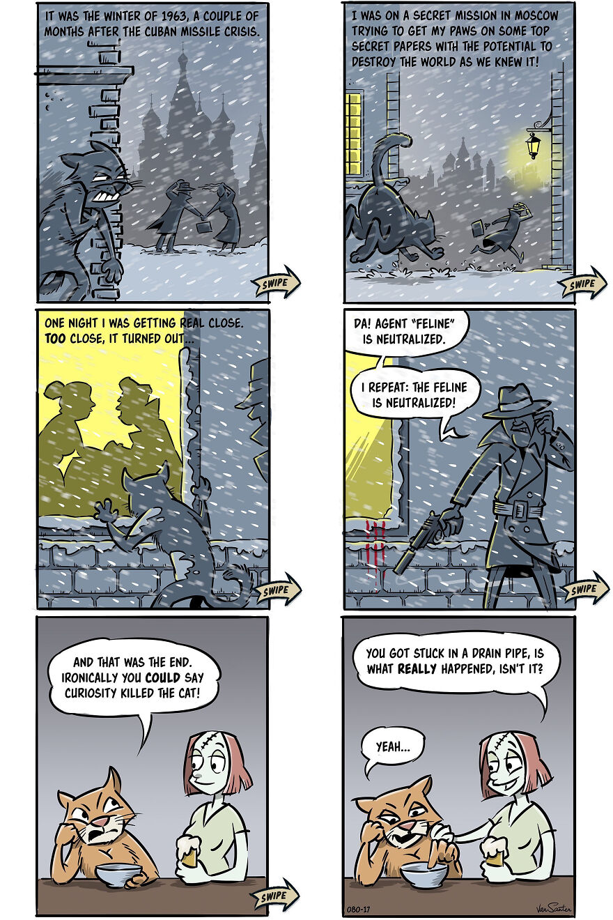 Artist Creates Funny Comics About A Girl's Afterlife