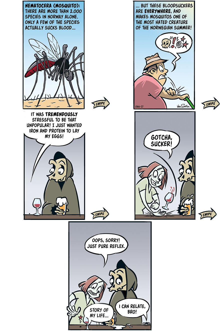 Artist Creates Funny Comics About A Girl's Afterlife