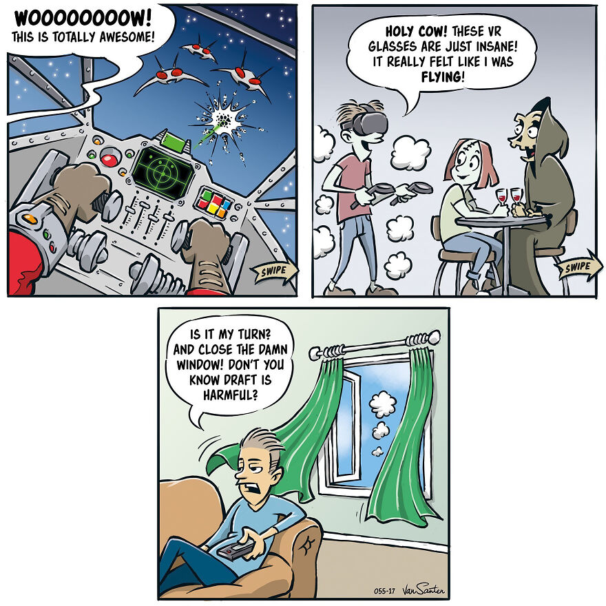 Artist Creates Funny Comics About A Girl's Afterlife