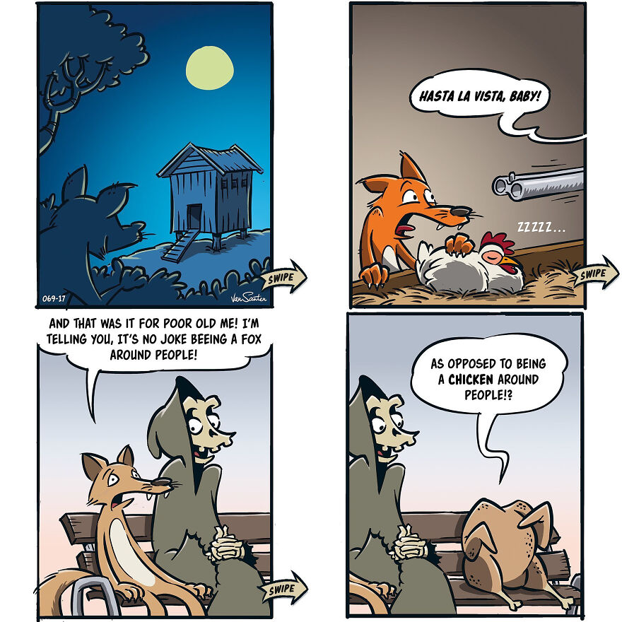 Artist Creates Funny Comics About A Girl's Afterlife