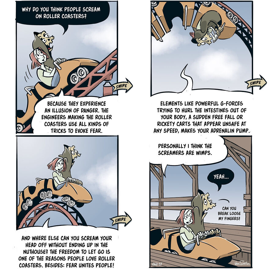 Artist Creates Funny Comics About A Girl's Afterlife