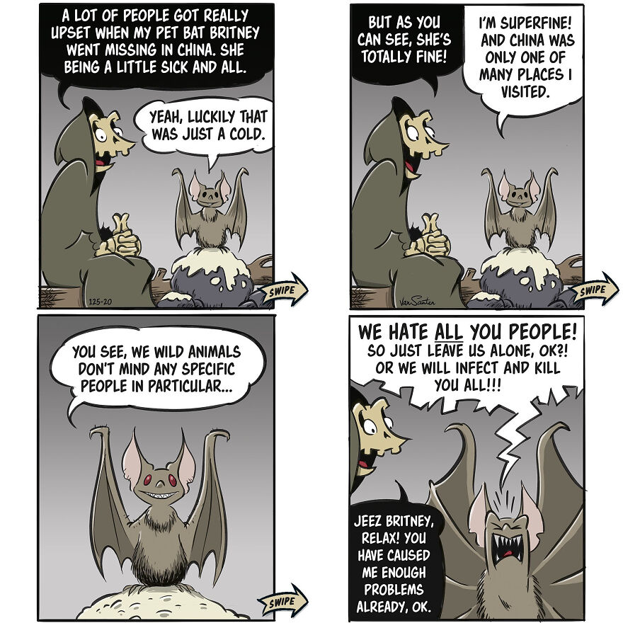 Artist Creates Funny Comics About A Girl's Afterlife