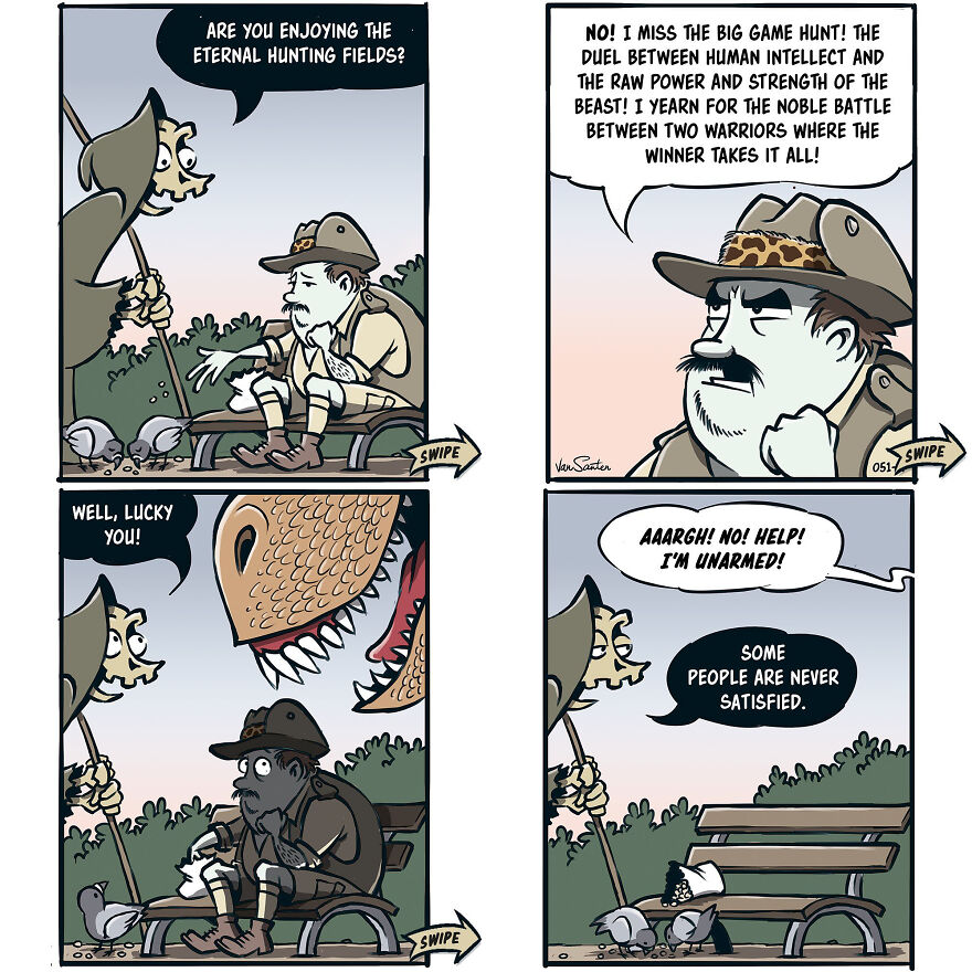 Artist Creates Funny Comics About A Girl's Afterlife