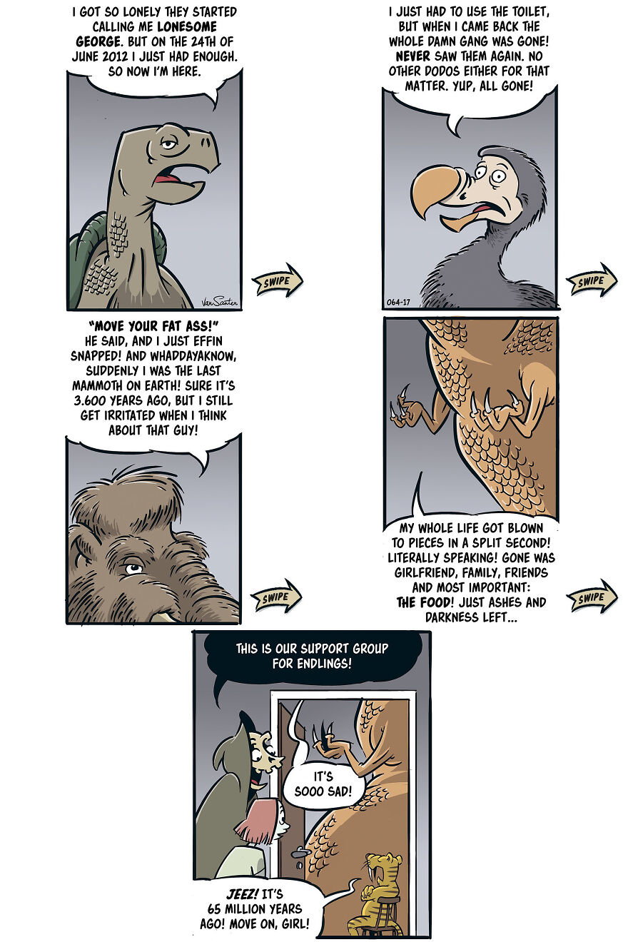 Artist Creates Funny Comics About A Girl's Afterlife