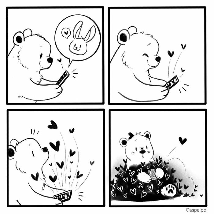 Artist Shows The Daily Life Of A Couple Formed By A Bear And A Rabbit And This Is Very Cute