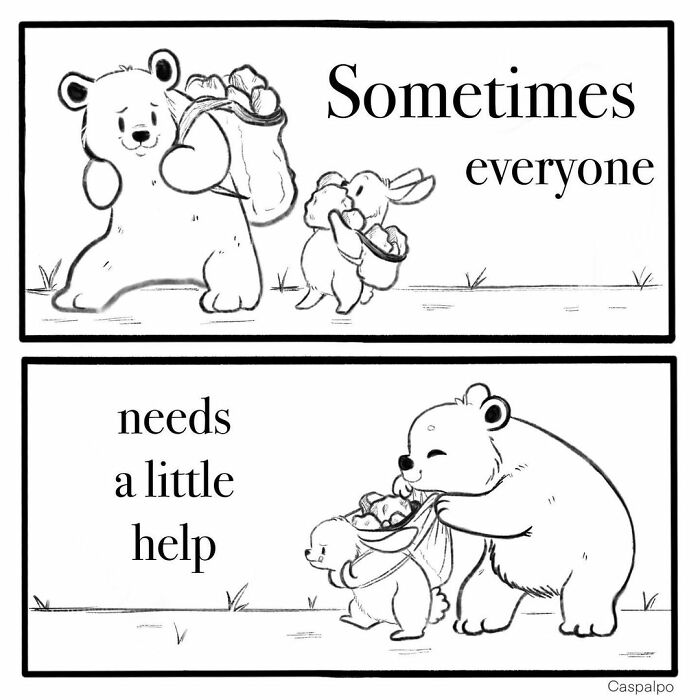 Artist Shows The Daily Life Of A Couple Formed By A Bear And A Rabbit And This Is Very Cute