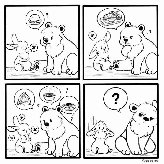 Artist Shows The Daily Life Of A Couple Formed By A Bear And A Rabbit And This Is Very Cute