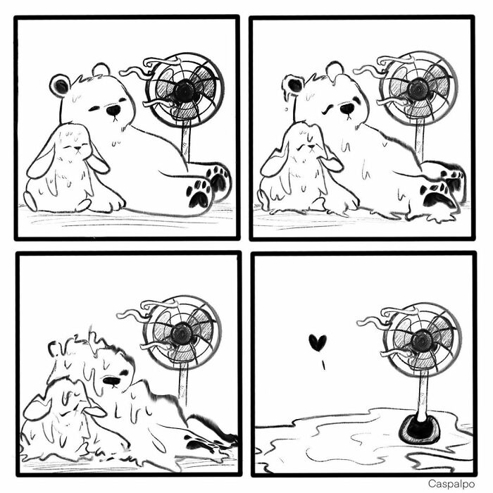 Artist Shows The Daily Life Of A Couple Formed By A Bear And A Rabbit And This Is Very Cute
