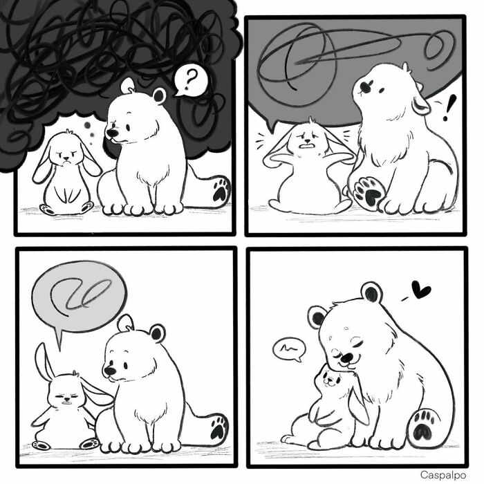 Artist Shows The Daily Life Of A Couple Formed By A Bear And A Rabbit And This Is Very Cute