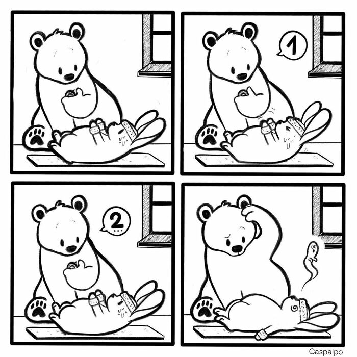 Artist Shows The Daily Life Of A Couple Formed By A Bear And A Rabbit And This Is Very Cute