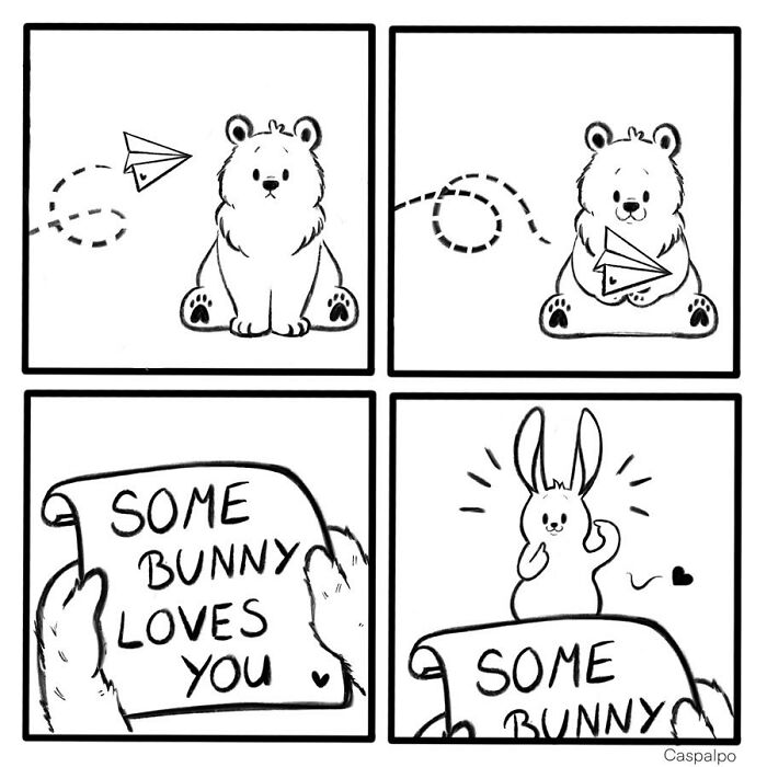 Artist Shows The Daily Life Of A Couple Formed By A Bear And A Rabbit And This Is Very Cute