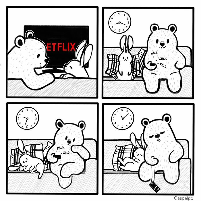 Artist Shows The Daily Life Of A Couple Formed By A Bear And A Rabbit And This Is Very Cute