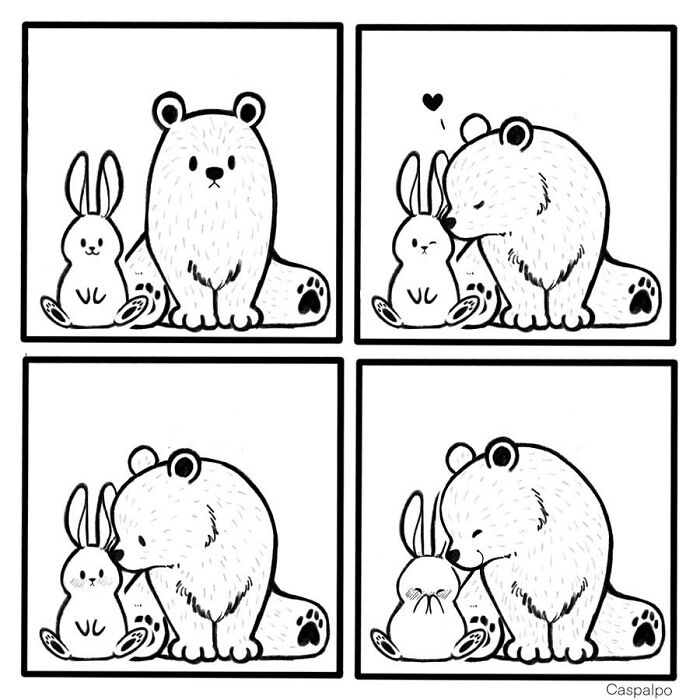 Artist Shows The Daily Life Of A Couple Formed By A Bear And A Rabbit And This Is Very Cute
