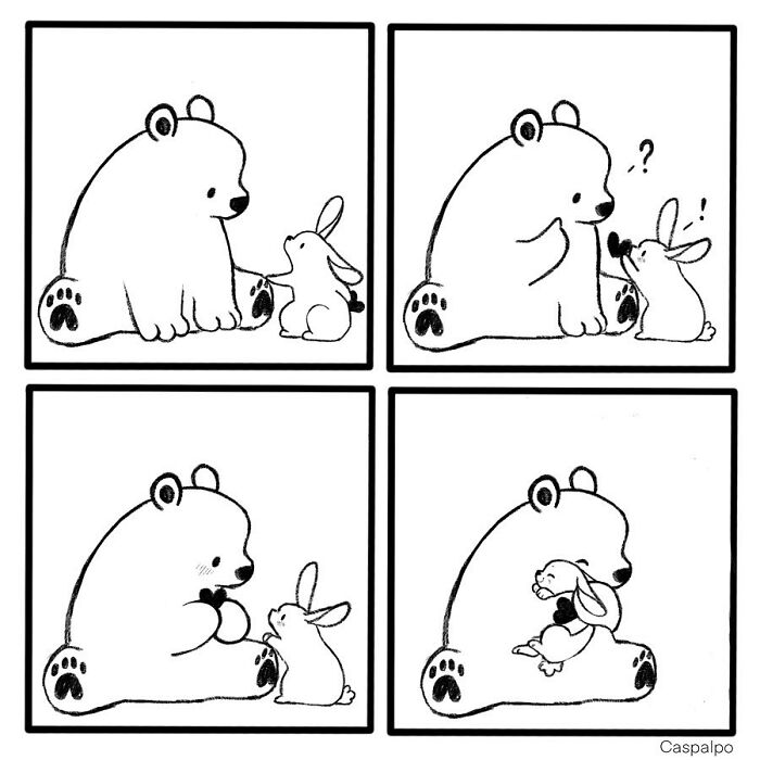 Artist Shows The Daily Life Of A Couple Formed By A Bear And A Rabbit And This Is Very Cute