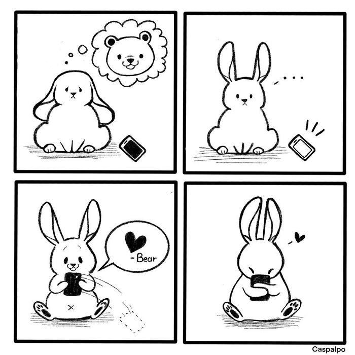 Artist Shows The Daily Life Of A Couple Formed By A Bear And A Rabbit And This Is Very Cute