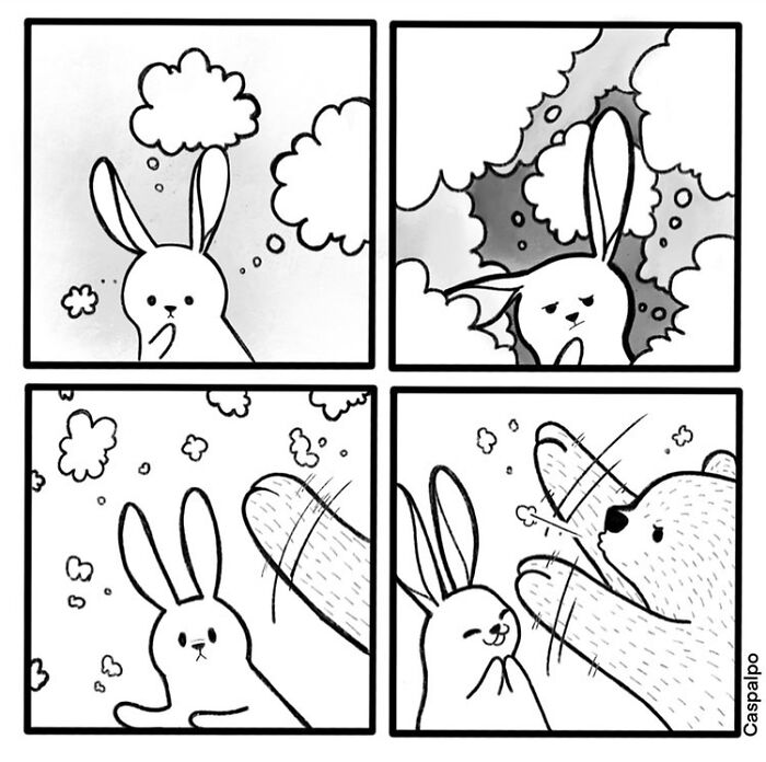 Artist Shows The Daily Life Of A Couple Formed By A Bear And A Rabbit And This Is Very Cute