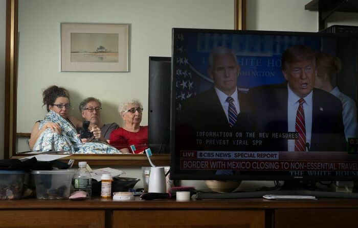 March 20, Quarantine In Queens, Day 8. All Of Us Together, Watching The News