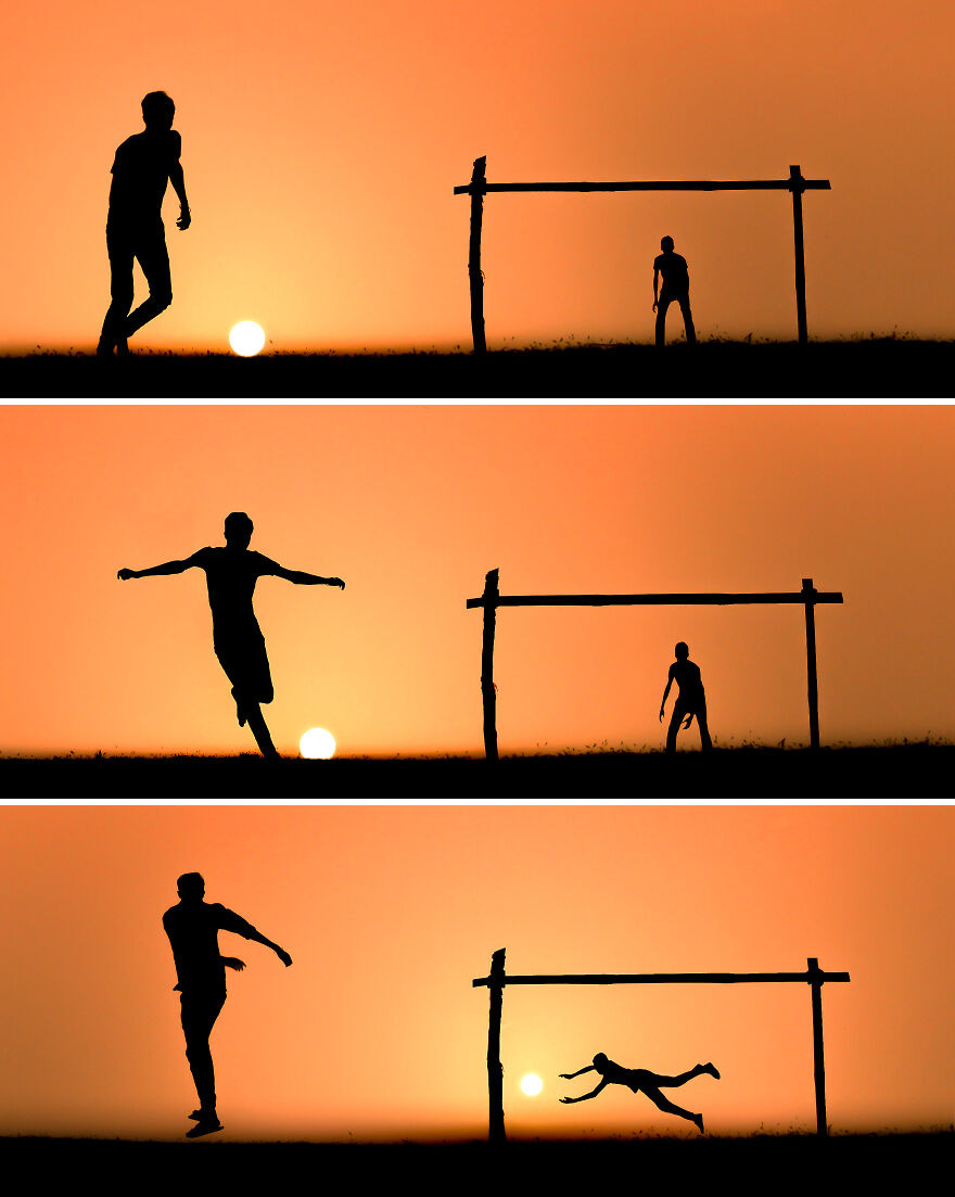 Football With Sunset