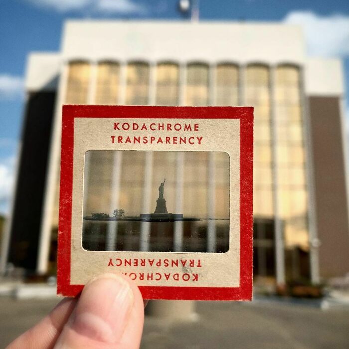 Photographer Shows Slides From The Past On Current Photographs Recording The Feeling Of The Passage Of Time