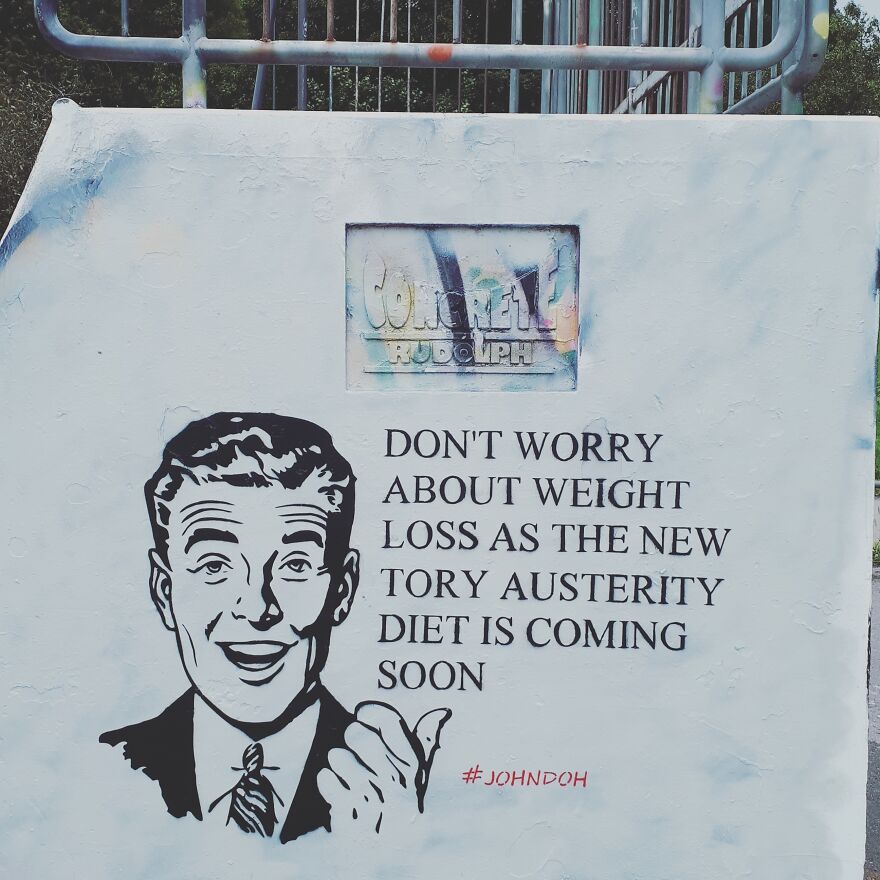 The New Tory Austerity Diet Painted In Bristol