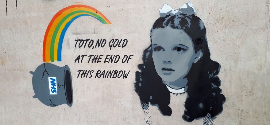 Clap For The Nhs,no Gold At The End Of This Rainbow.painted In Bristol
