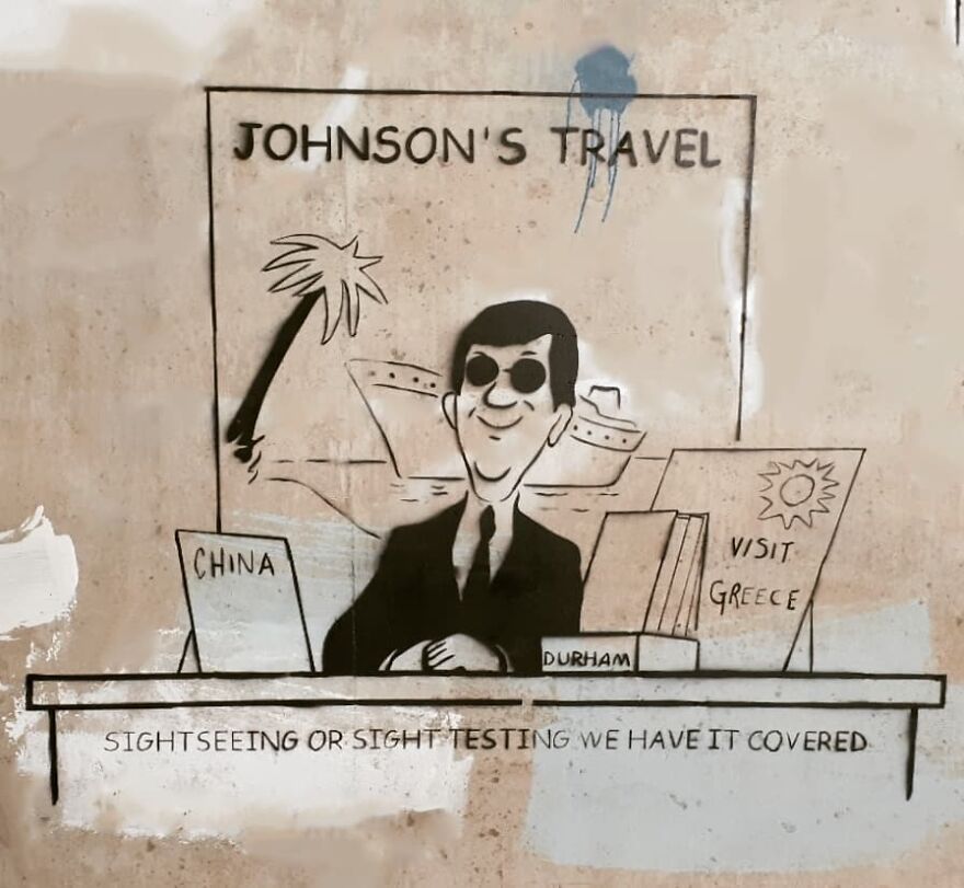 Johnson'w Travel,no Covid Restrictions.painted In Bristol