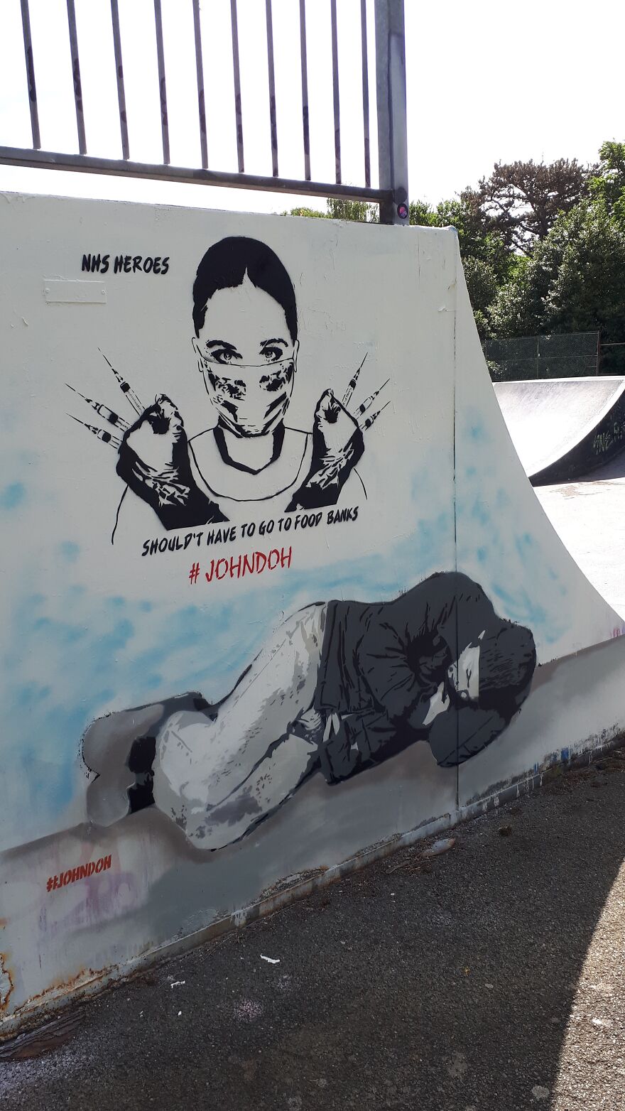 Nhs Heroes Shouldn't Have To Go To Food Banks.painted In Cheltenham