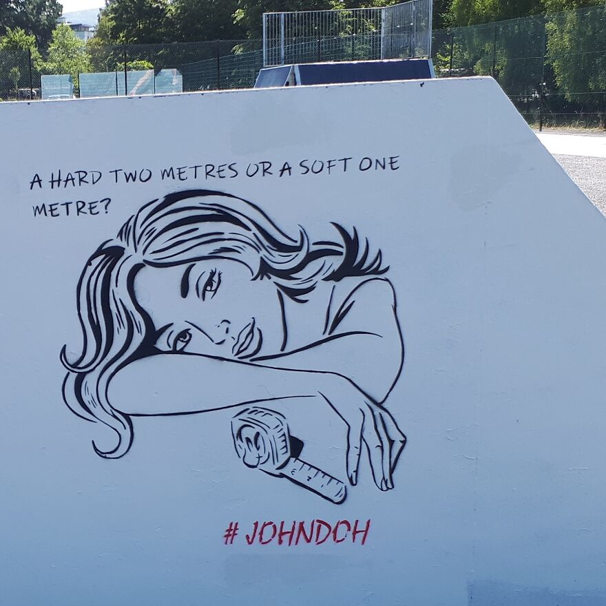 Social Distancing. Painted In Cheltenham