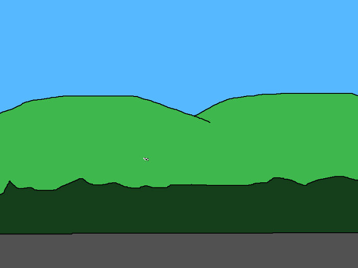 Cow Far Away In A Field Next To The Motorway (Not Pictured: 150kg Of Trash On The Side Of The Road)